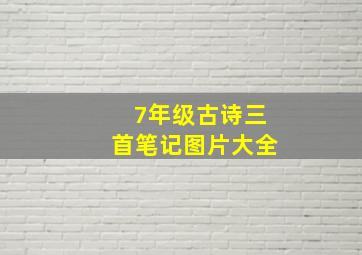 7年级古诗三首笔记图片大全