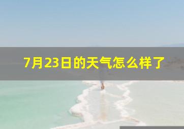 7月23日的天气怎么样了