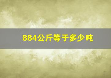 884公斤等于多少吨