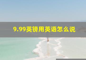 9.99英镑用英语怎么说