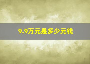 9.9万元是多少元钱