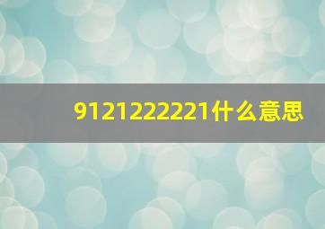 9121222221什么意思