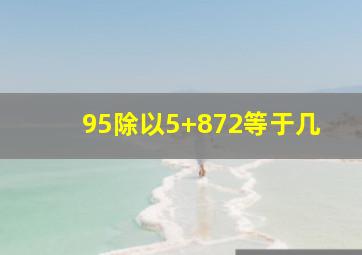 95除以5+872等于几