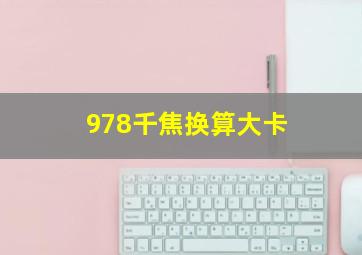 978千焦换算大卡