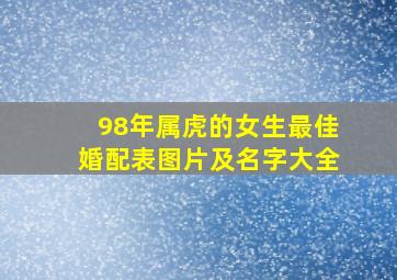 98年属虎的女生最佳婚配表图片及名字大全