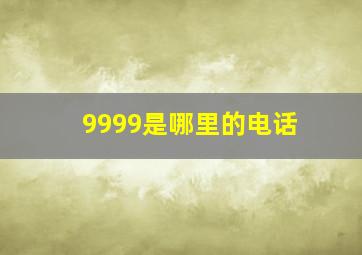 9999是哪里的电话