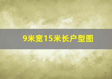 9米宽15米长户型图