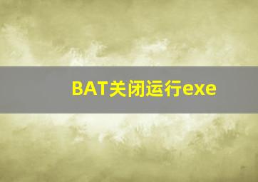 BAT关闭运行exe