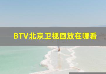 BTV北京卫视回放在哪看