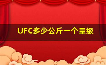 UFC多少公斤一个量级