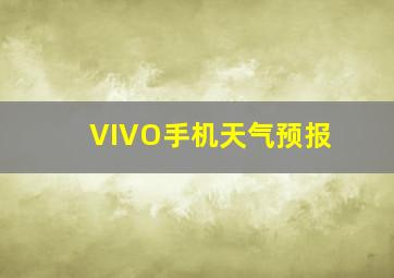 VIVO手机天气预报