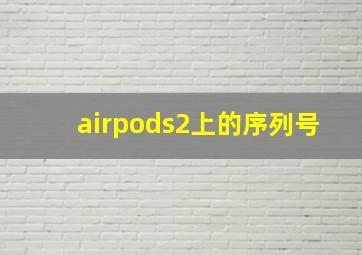 airpods2上的序列号