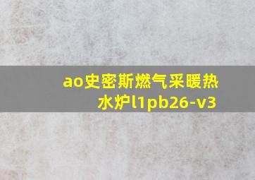 ao史密斯燃气采暖热水炉l1pb26-v3