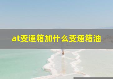 at变速箱加什么变速箱油