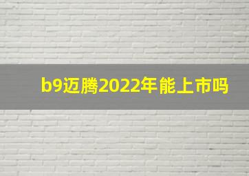 b9迈腾2022年能上市吗