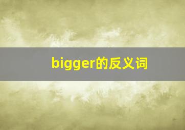 bigger的反义词