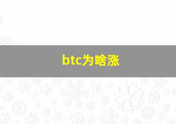 btc为啥涨