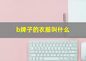 b牌子的衣服叫什么