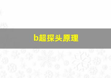 b超探头原理