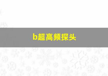 b超高频探头