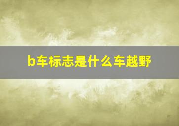 b车标志是什么车越野