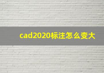 cad2020标注怎么变大