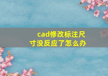 cad修改标注尺寸没反应了怎么办