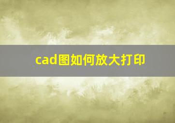 cad图如何放大打印