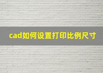 cad如何设置打印比例尺寸