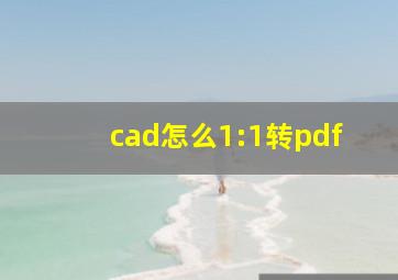 cad怎么1:1转pdf