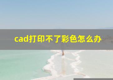 cad打印不了彩色怎么办