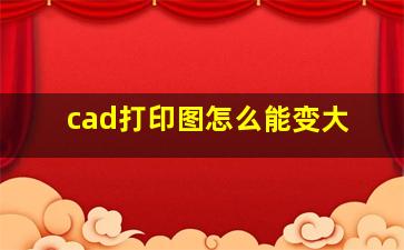 cad打印图怎么能变大