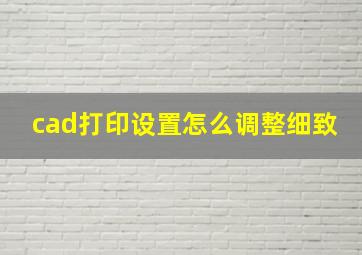 cad打印设置怎么调整细致