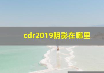 cdr2019阴影在哪里