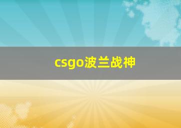 csgo波兰战神