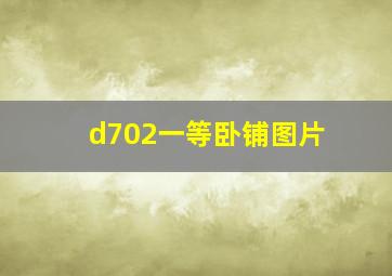 d702一等卧铺图片