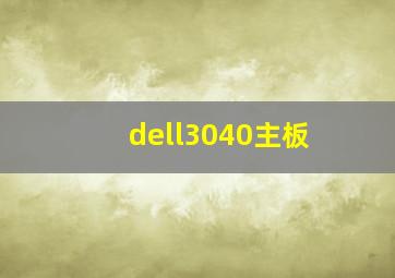 dell3040主板