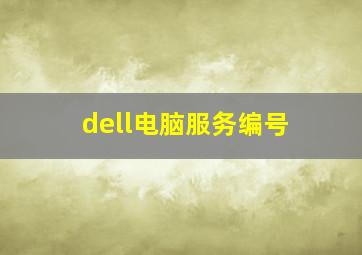 dell电脑服务编号