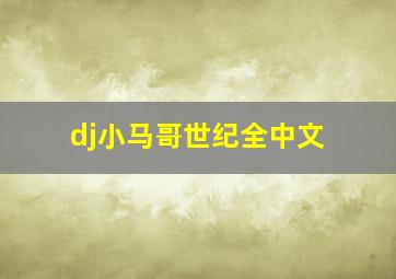 dj小马哥世纪全中文