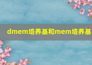 dmem培养基和mem培养基区别