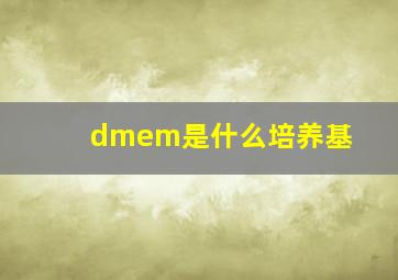 dmem是什么培养基