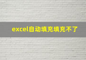 excel自动填充填充不了