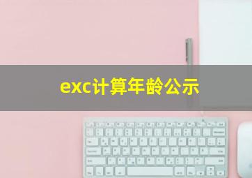 exc计算年龄公示