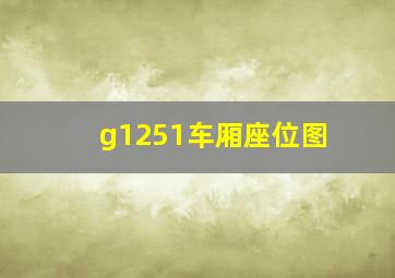 g1251车厢座位图