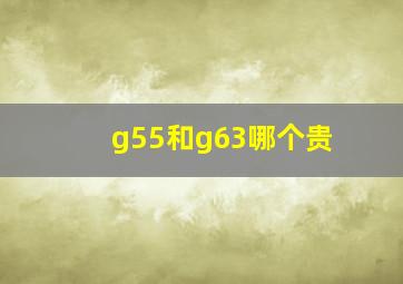 g55和g63哪个贵