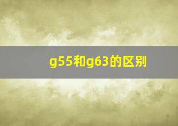 g55和g63的区别