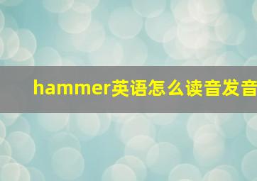 hammer英语怎么读音发音