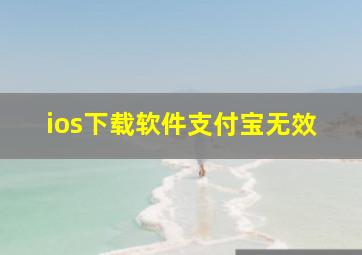 ios下载软件支付宝无效