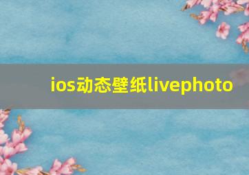 ios动态壁纸livephoto