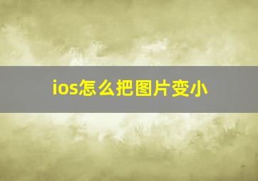 ios怎么把图片变小